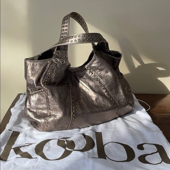 KOOBA metallic silver studded Marcelle hobo bag - Picture 4 of 14